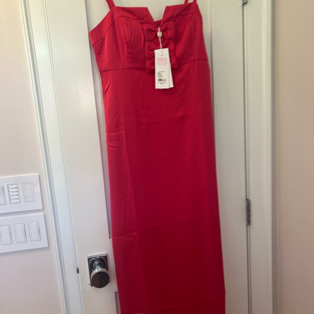 Lilly Pulitzer Jean Maxi Dress in Raspberry Rouge. Size 4. NWT - Picture 12 of 16